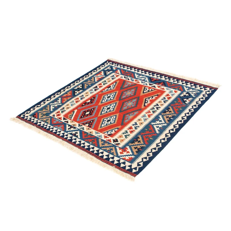 Kelim Teppich - Oriental 98 x 100 cm - blau