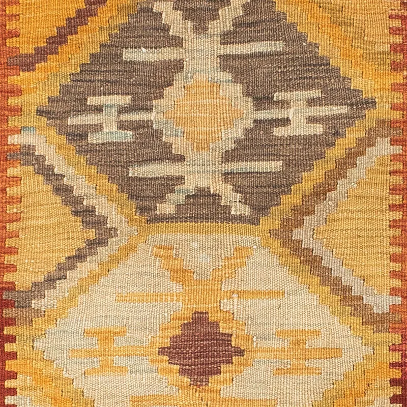 Kelim Teppich - Oriental 75 x 185 cm - gold