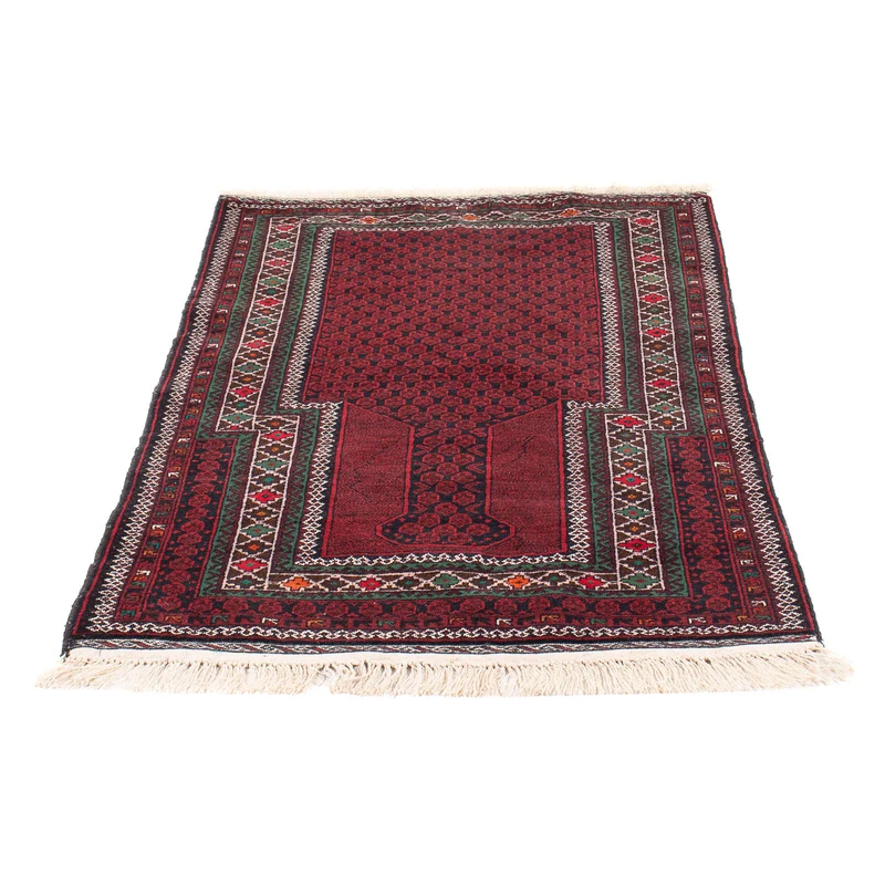 Belutsch Teppich - Gebetsteppich - 88 x 145 cm - rot