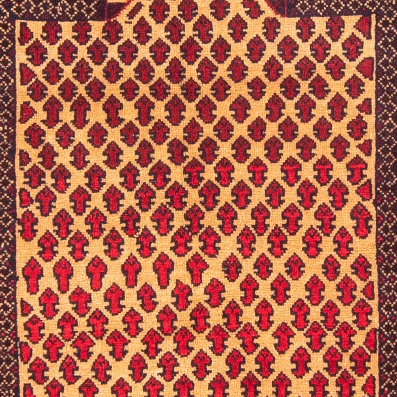 Belutsch Teppich - Gebetsteppich - 86 x 147 cm - beige