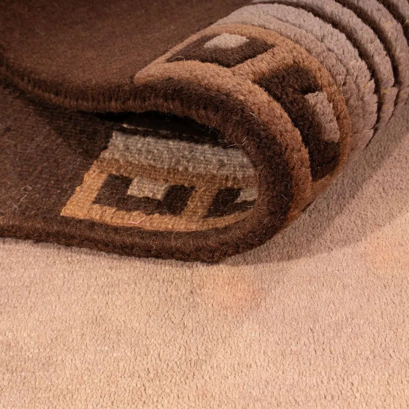 Nepal Teppich 142 x 193 cm - hellbraun