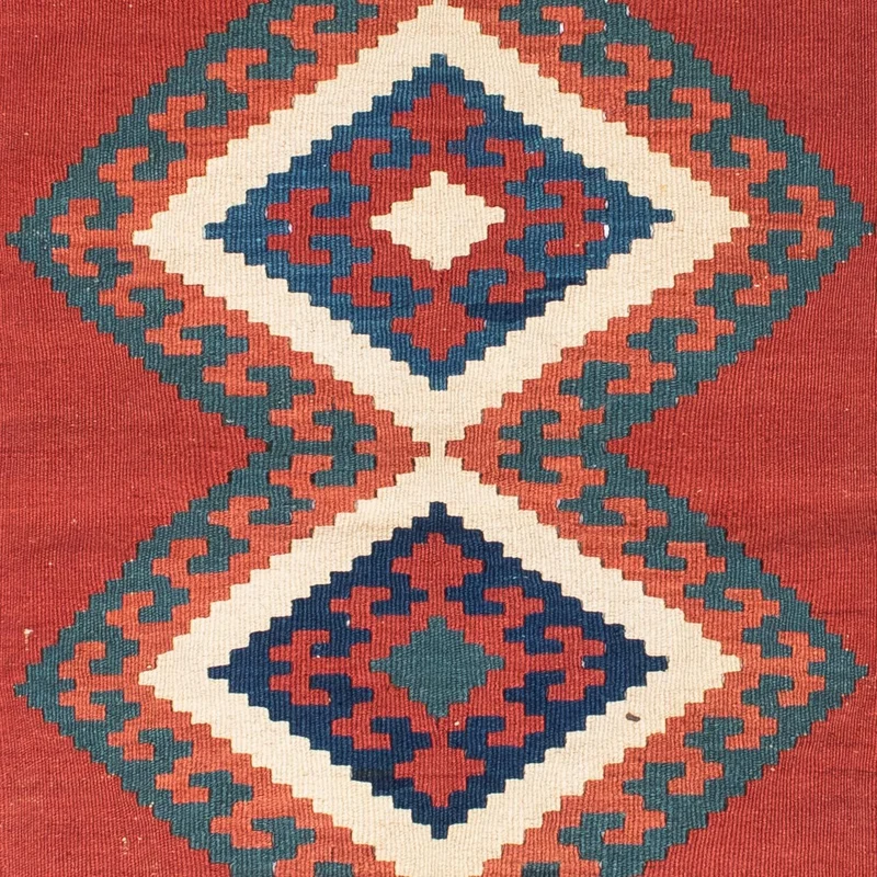 Kelim Teppich - Oriental 103 x 152 cm - rot