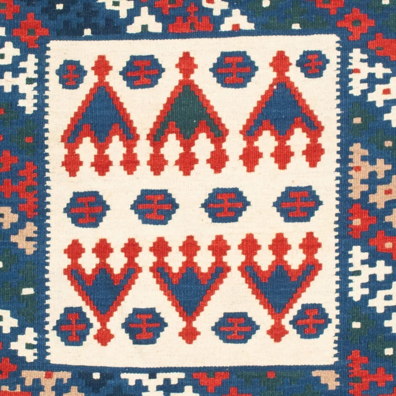Kelim Teppich - Oriental 101 x 101 cm - beige