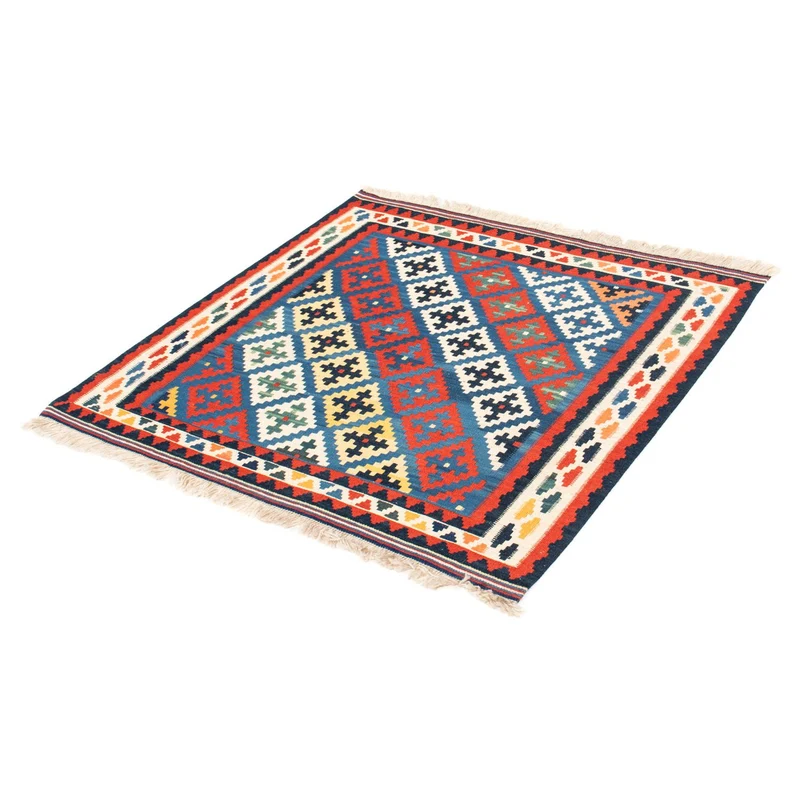 Kelim Teppich - Oriental 97 x 104 cm - blau