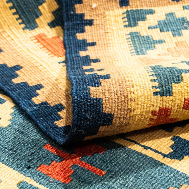 Kelim Teppich - Oriental 95 x 101 cm - gold