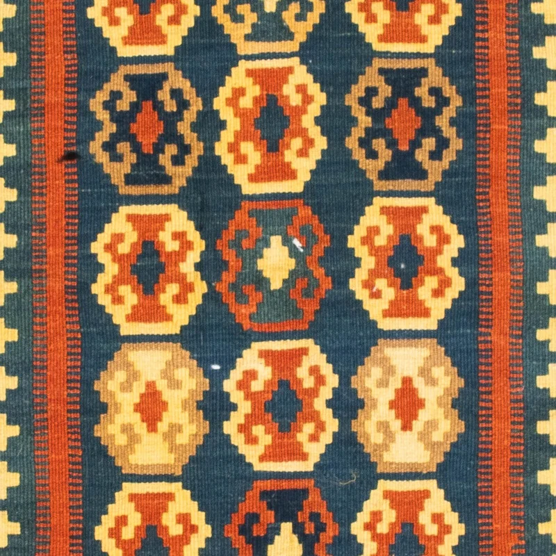 Kelim Teppich - Oriental 98 x 100 cm - dunkelblau