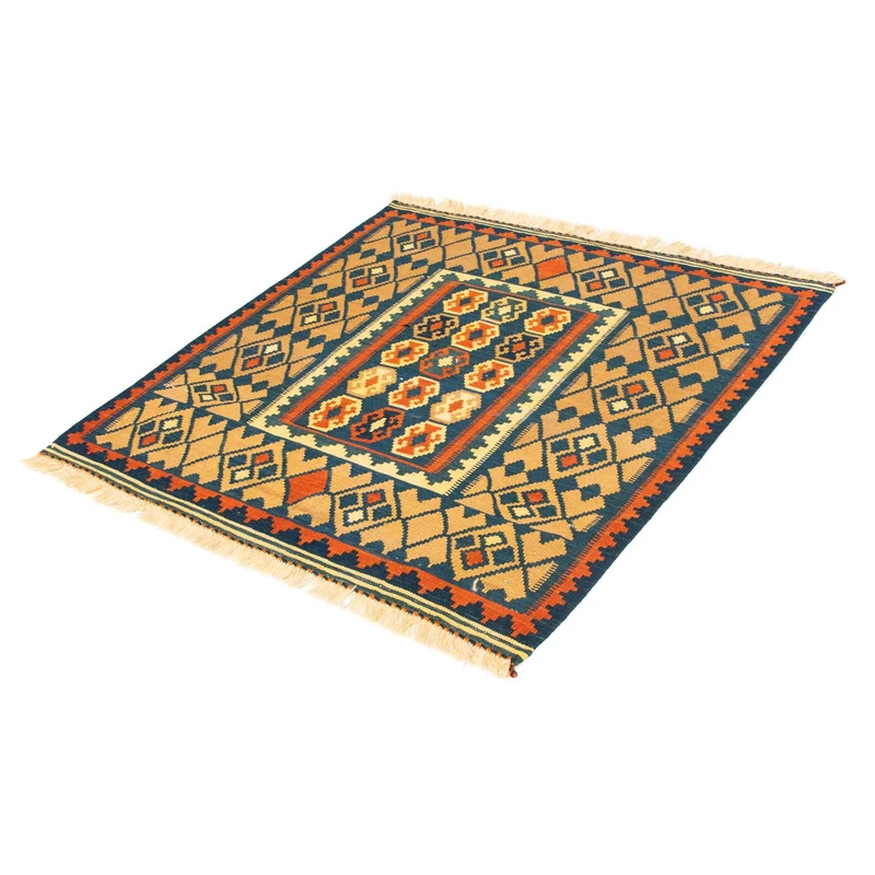 Kelim Teppich - Oriental 98 x 100 cm - dunkelblau