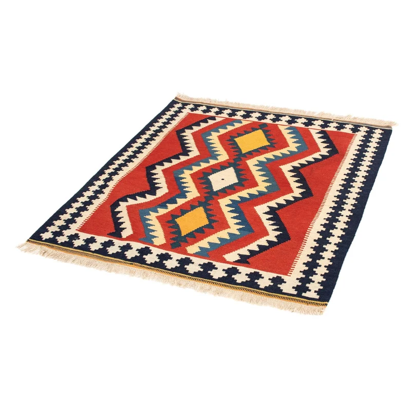 Kelim Teppich - Oriental 97 x 100 cm - rot