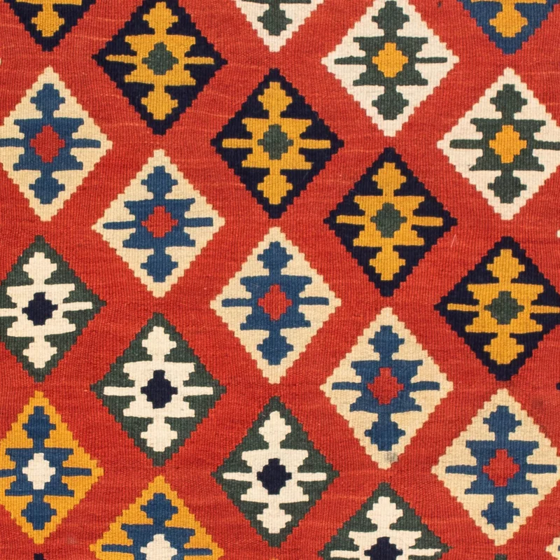 Kelim Teppich - Oriental 103 x 106 cm - rot