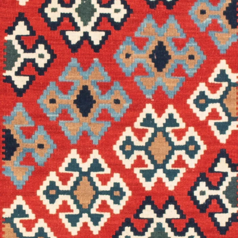 Kelim Teppich - Oriental 101 x 108 cm - rot