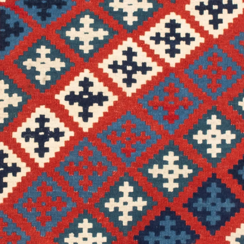 Kelim Teppich - Oriental 103 x 105 cm - rot