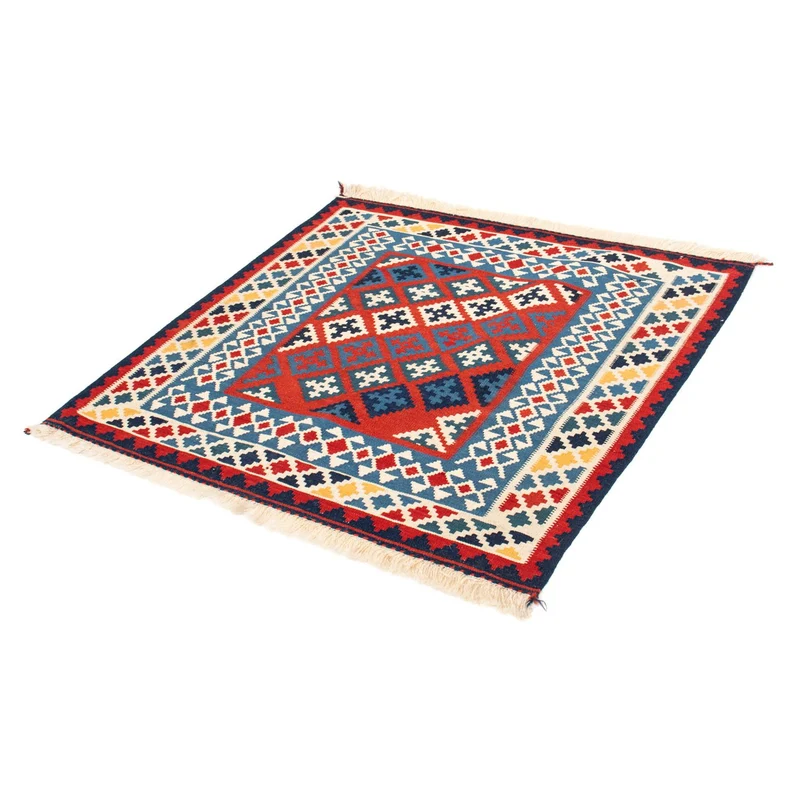 Kelim Teppich - Oriental 103 x 105 cm - rot