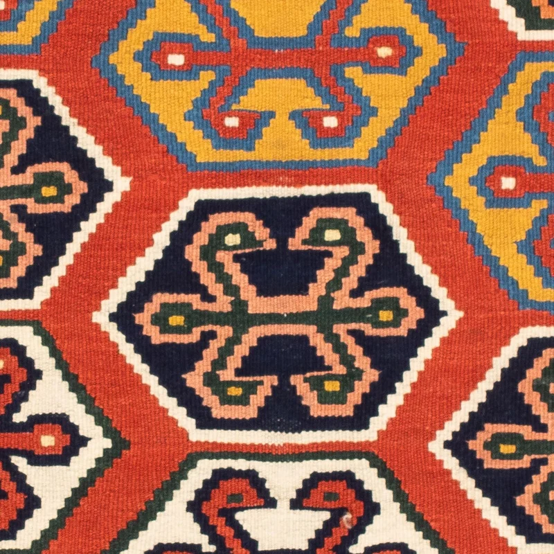 Kelim Teppich - Oriental 103 x 105 cm - rot