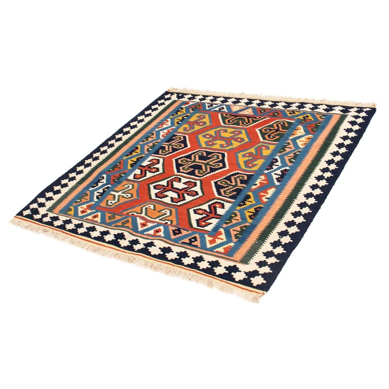 Kelim Teppich - Oriental 103 x 105 cm - rot