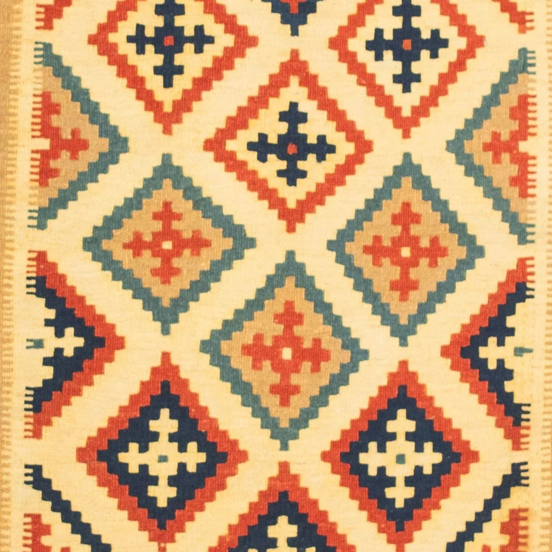 Kelim Teppich - Oriental 103 x 105 cm - mehrfarbig