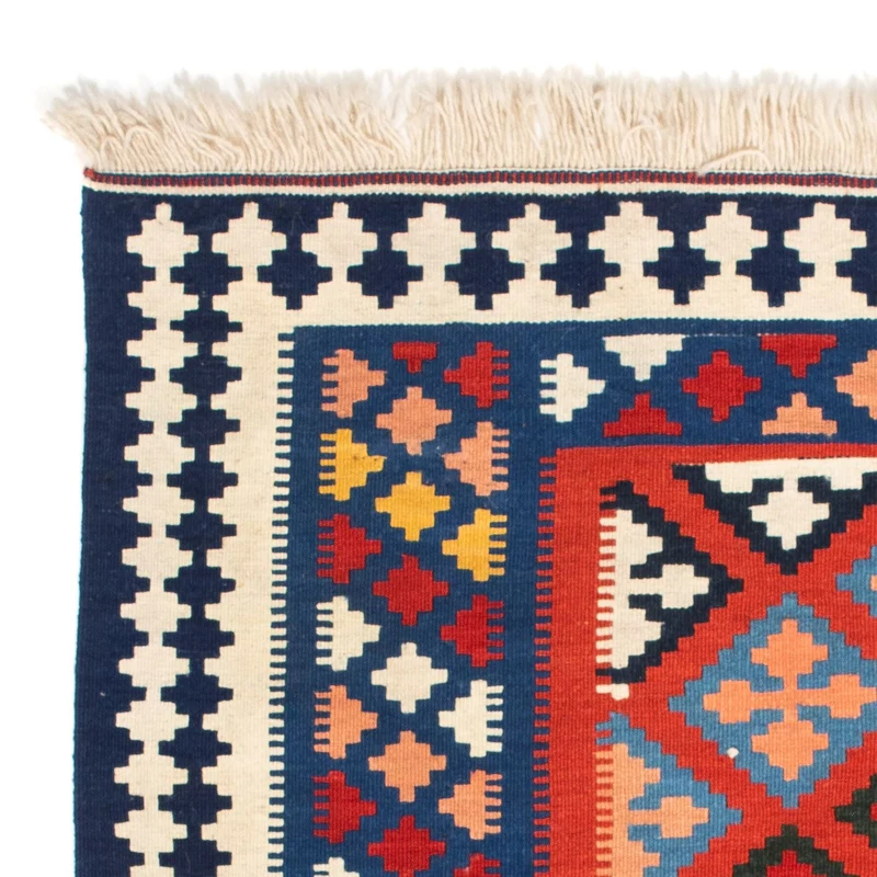 Kelim Teppich - Oriental 102 x 118 cm - blau