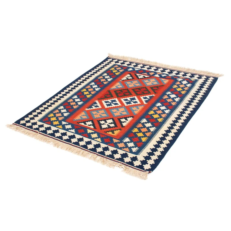 Kelim Teppich - Oriental 102 x 118 cm - blau
