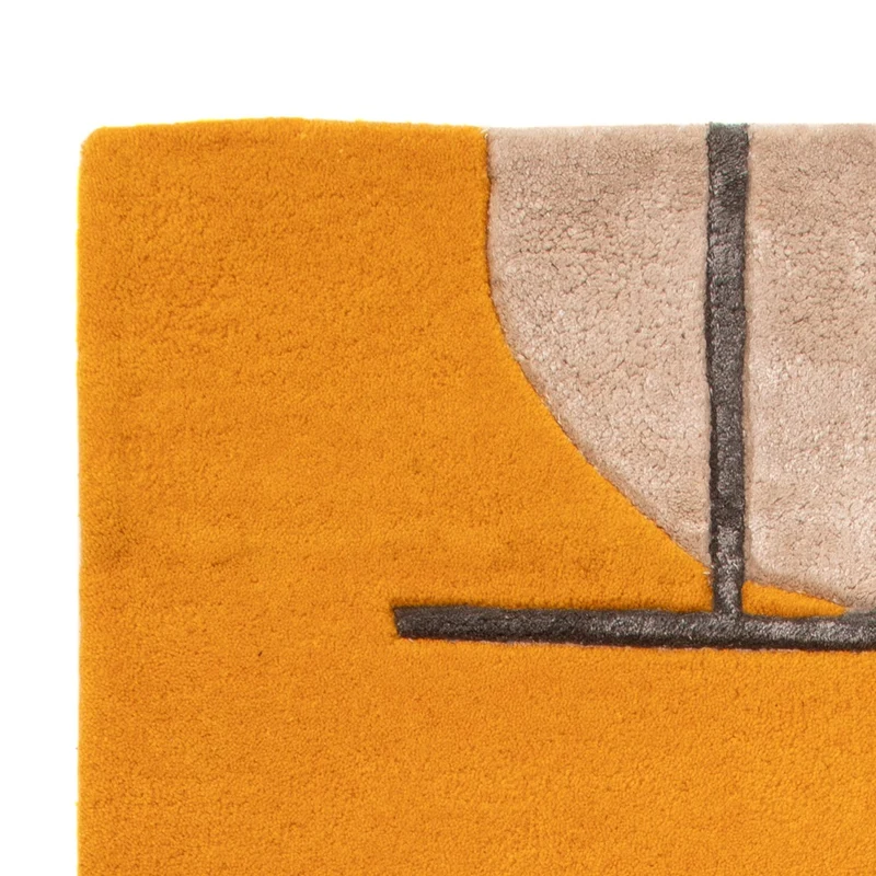 Designer Teppich - 60 x 90 cm - gold