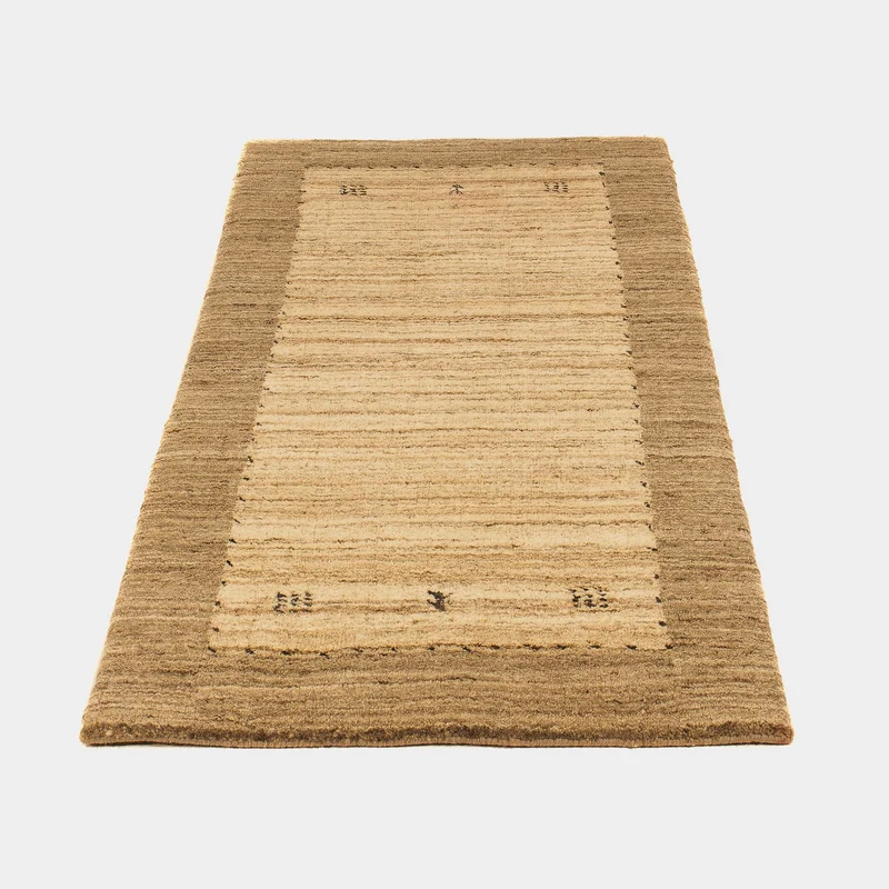 Nepal Teppich 70 x 142 cm - hellbraun