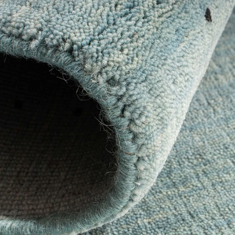 Gabbeh Teppich - Loribaft Indus 70 x 140 cm - hellblau