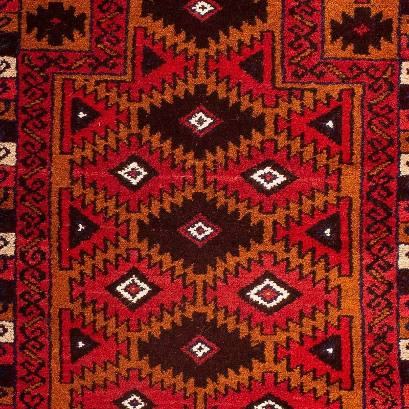 Belutsch Teppich 80 x 125 cm - dunkelrot