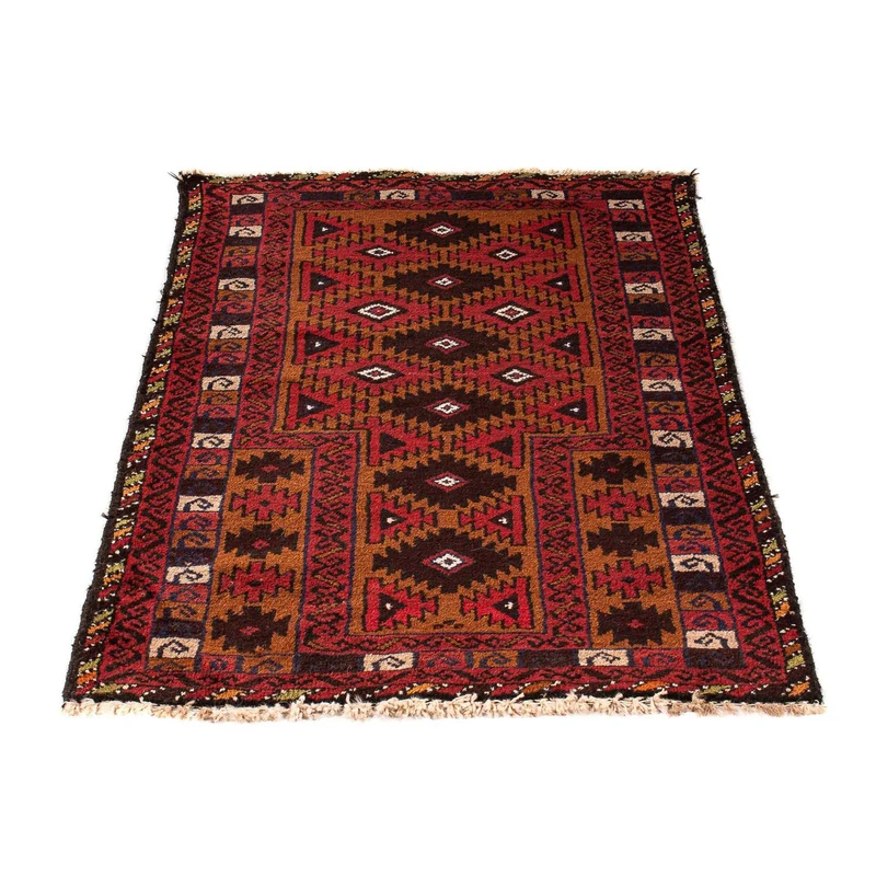 Belutsch Teppich 80 x 125 cm - dunkelrot