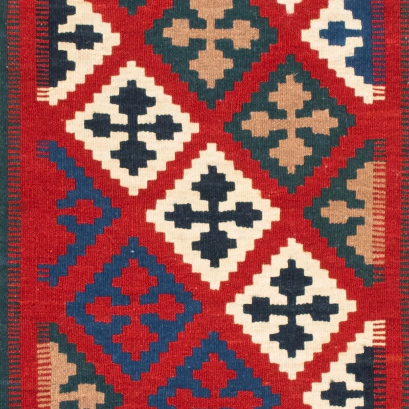 Kelim Teppich - Oriental 98 x 104 cm - blau
