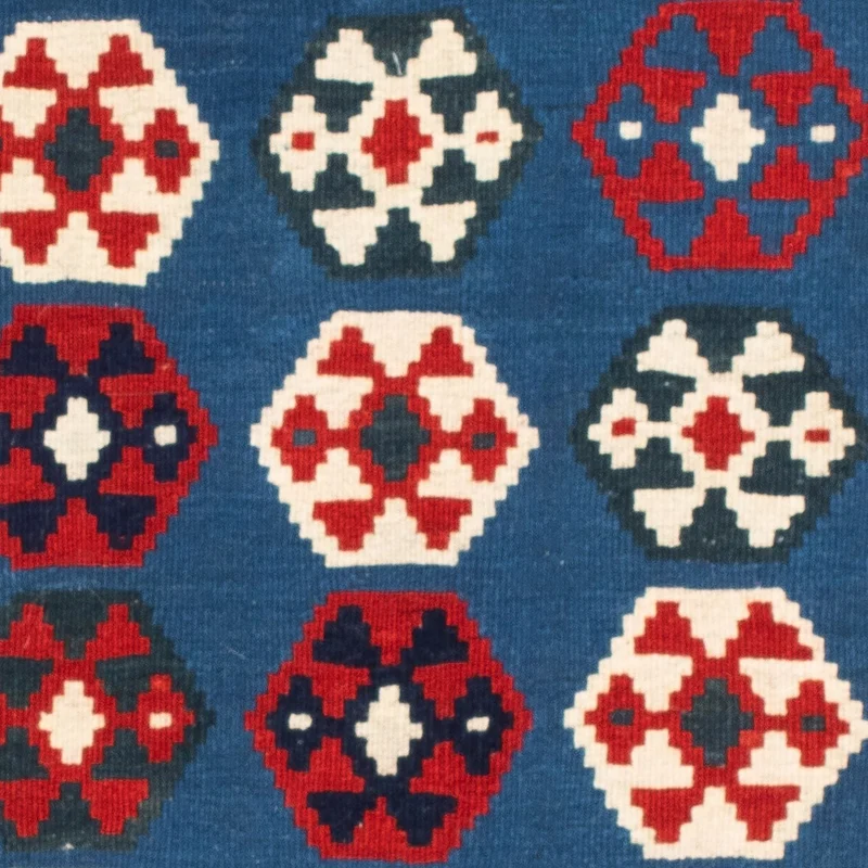 Kelim Teppich - Oriental 100 x 102 cm - blau