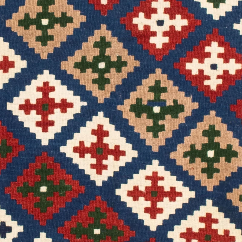 Kelim Teppich - Oriental 100 x 103 cm - dunkelblau