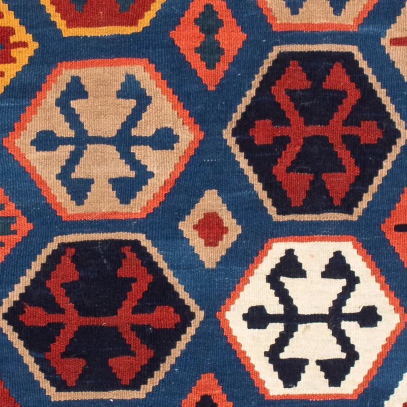 Kelim Teppich - Oriental 100 x 102 cm - blau