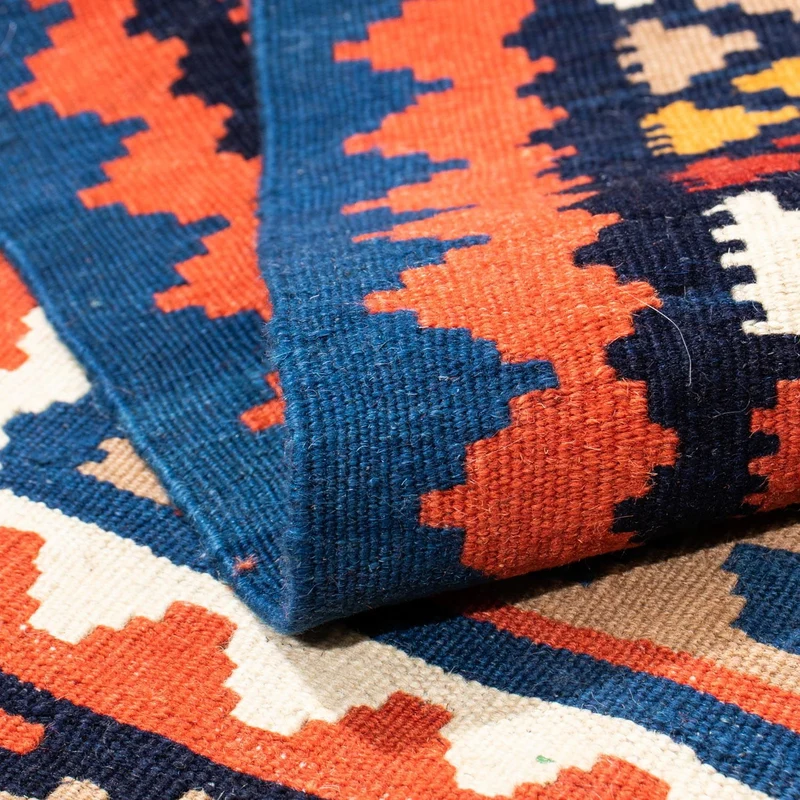 Kelim Teppich - Oriental 100 x 102 cm - blau
