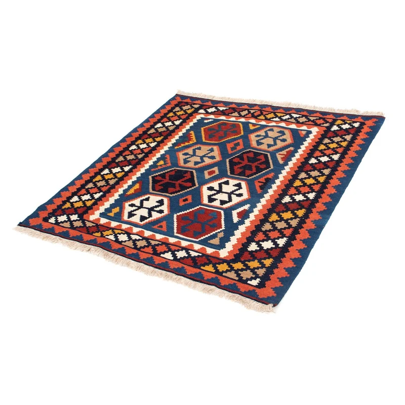Kelim Teppich - Oriental 100 x 102 cm - blau