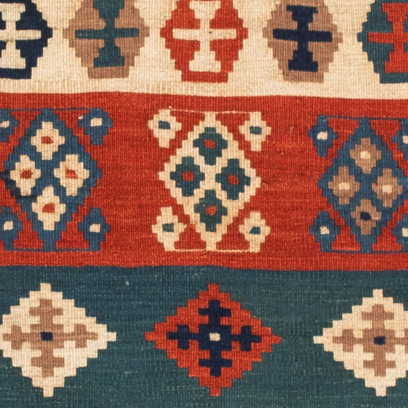 Kelim Teppich - Oriental 100 x 102 cm - blau