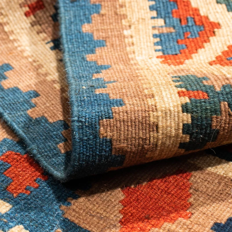 Kelim Teppich - Oriental 100 x 102 cm - blau