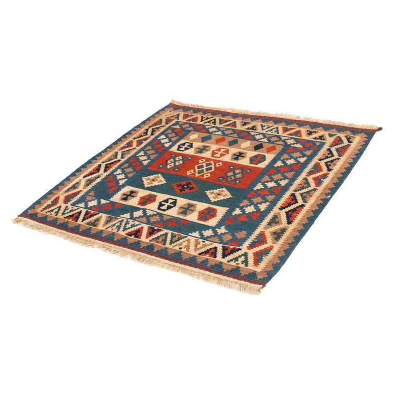 Kelim Teppich - Oriental 100 x 102 cm - blau