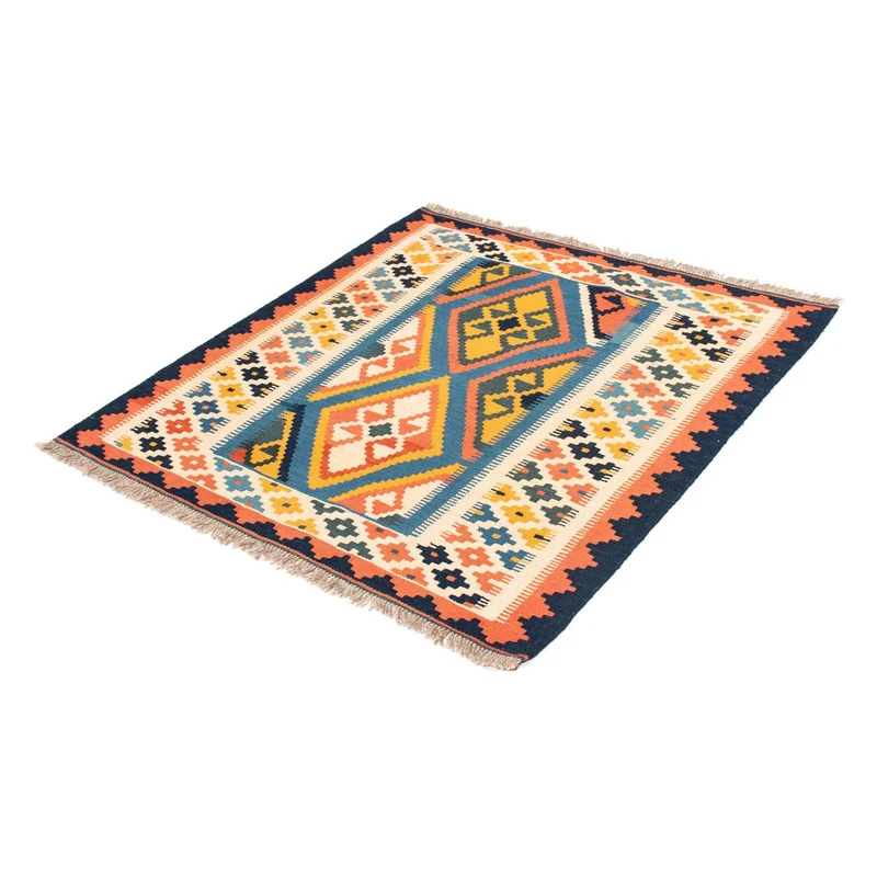 Kelim Teppich - Oriental 100 x 103 cm - blau
