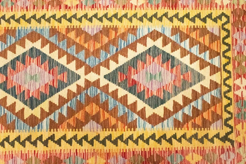 Kelim Teppich - Splash 99 x 200 cm - mehrfarbig