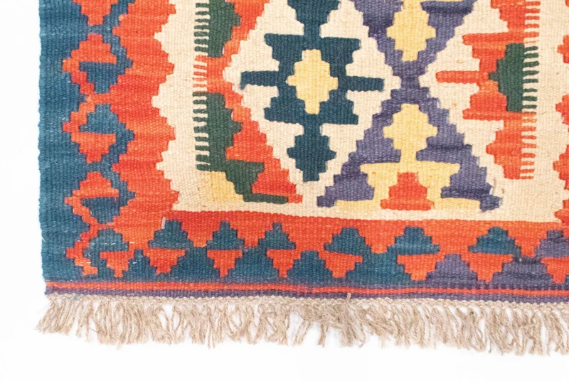 Kelim Teppich - Splash 60 x 207 cm - beige