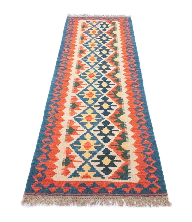 Kelim Teppich - Splash 60 x 207 cm - beige