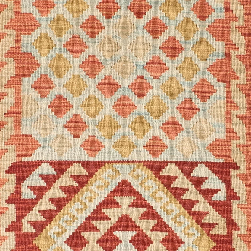 Kelim Teppich - Oriental 84 x 193 cm - hellrot