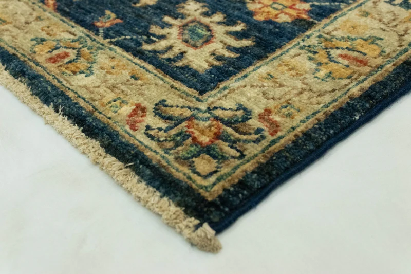Ziegler Teppich 62 x 84 cm - dunkelblau