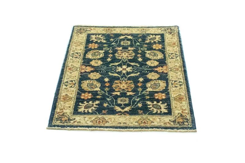 Ziegler Teppich 62 x 84 cm - dunkelblau