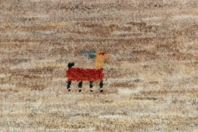 Gabbeh Teppich - Perser 40 x 60 cm - beige