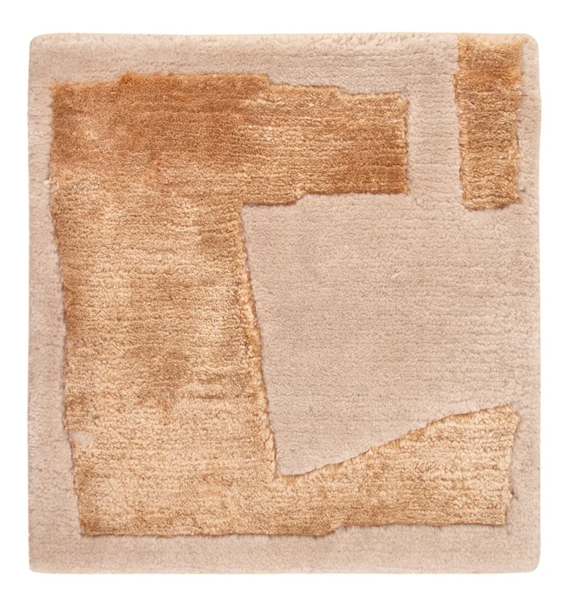Designer Teppich 30x30cm - scala-gold