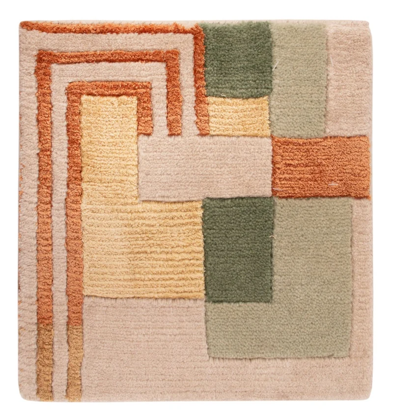 Designer Teppich 30x30cm - grün