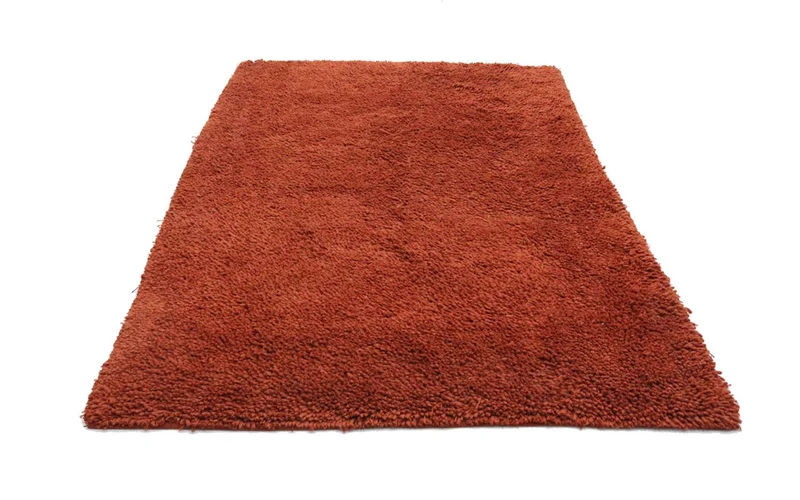 Hochflor Teppich 155 x 215 cm - rost