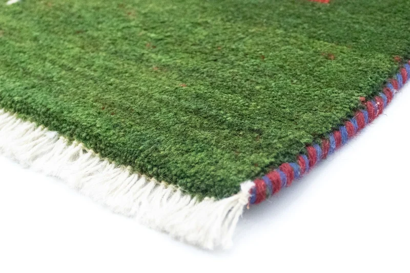 Gabbeh Teppich - Perser 40 x 60 cm - grün