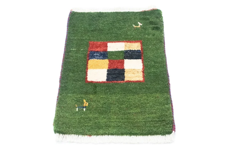Gabbeh Teppich - Perser 40 x 60 cm - grün
