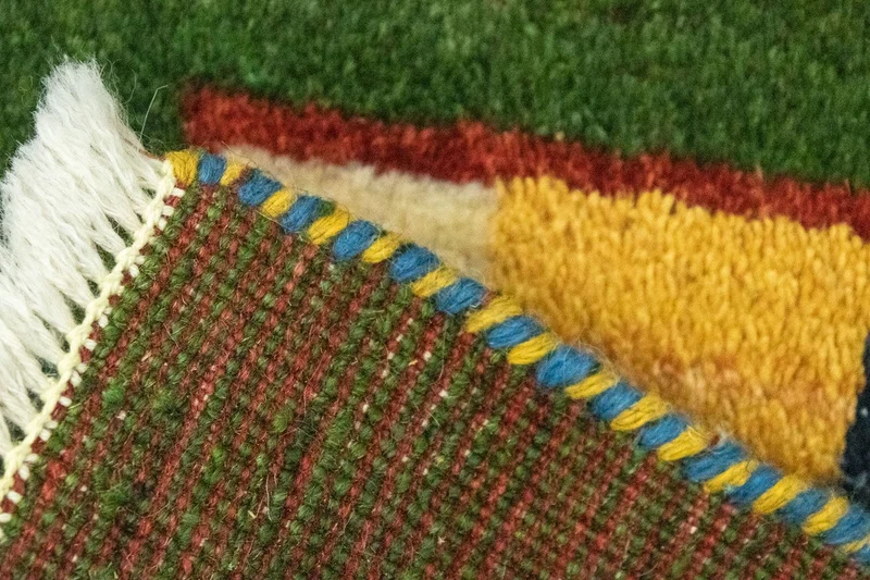 Gabbeh Teppich - Perser 40 x 60 cm - grün