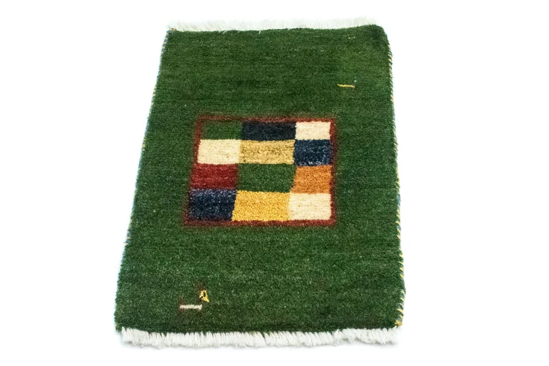 Gabbeh Teppich - Perser 40 x 60 cm - grün